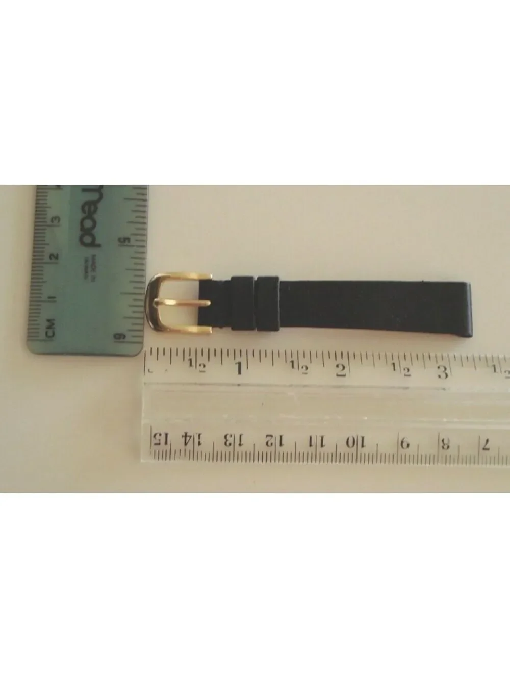 BNWOT - Black Satin and Leather Watch Strap Handmade in France